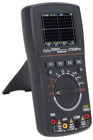 Oscilloscope Multimeter, 2 in 1 Handheld DDS Generator Digital Automotive Oscilloscope for Field Debugging and Measurements