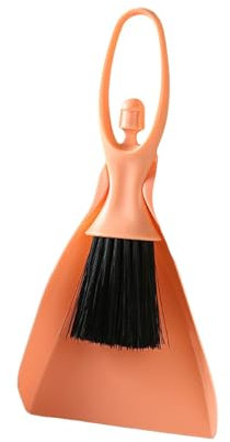 Set di spazzole in plastica con capelli morbidi, paletta per la cucina a casa, per pompe (arancione, taglia unica)