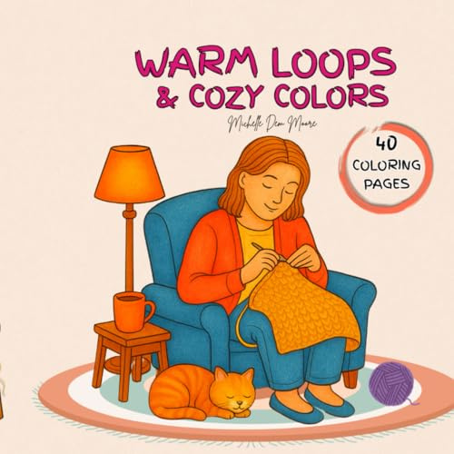 Warm Loops & Cozy Colors: A Crochet-Themed Coloring Book for Adults | Relaxation and Stress Relief for Yarn Lovers