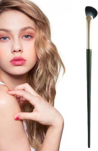 Pinceau à paupières en forme d'éventail pour fard à paupières, pinceau de | contour pour en forme d'éventail | Poils doux sous les yeux Pinceau biseauté pour estomper la crème liquide poudre