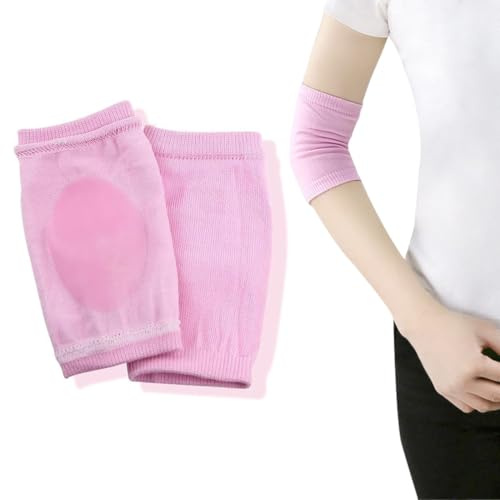 FHRYNA 1 paio di gomitiere in gel di silicone, trasparenti, idratanti e protezione per gomiti secchi