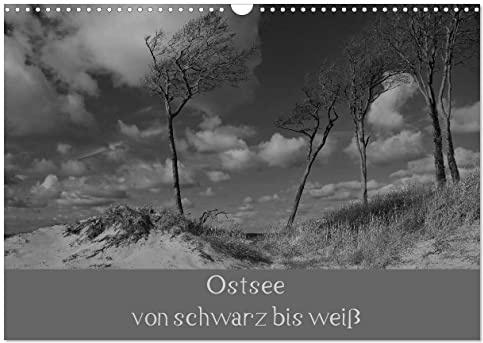 Ostsee - von schwarz bis weiß (Wandkalender 2026 DIN A3 quer), CALVENDO Monatskalender: Monochrome Eindrücke der Inseln Rügen, Usedom und der Halbinsel Fischland-Darß (CALVENDO Natur)