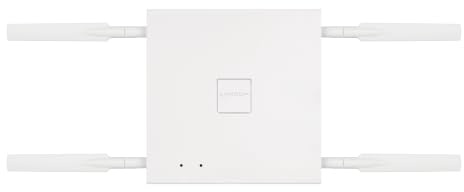 LANCOM LX-6402 (EU) WiFi-6 Access Point mit bis zu 2400 MBit/s, 4 flexible Rundstrahl-Antennen, PoE (IEEE 802.3at), Dual Concurrent WLAN (2,4 & 5 GHz) 4x4 MU-MIMO, 2,5 Gigabit Ethernet-PoE-Port, Weiß