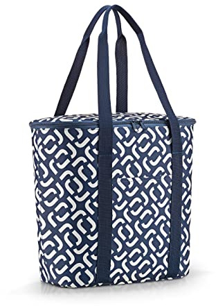 reisenthel thermoshopper - Borsa Termica per Shopping o Picnic, con Manici Lunghi per il Trasporto e Materiale Idrorepellente, 15 L, Fantasia Signature Navy