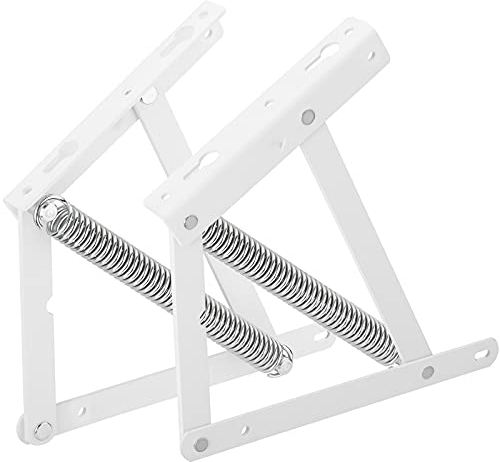 1 Paar Springaufbeschläge Bettkastenbeschlag mit Feder Bettscharnier mit 63° Öffnungswinkel für aufklappbare Betten und Liegen mit Bettkästen von SOTECH