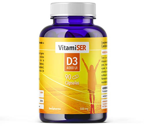 Vitamina D3 4000 UI | 90 cápsulas | Refuerza huesos y articulaciones | Fortalece el sistema inmunológico | Fabricado en España | Vitamiser