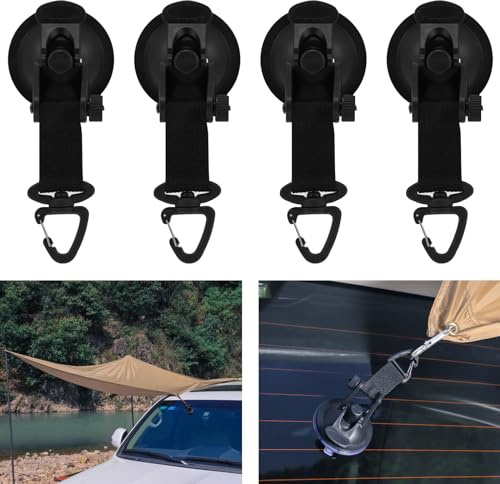 WithFlying Saugnapf Haken 4 Stücke Set 4 Stücke Saugnapf Anker Multifunktionale Starke Saugnäpfe