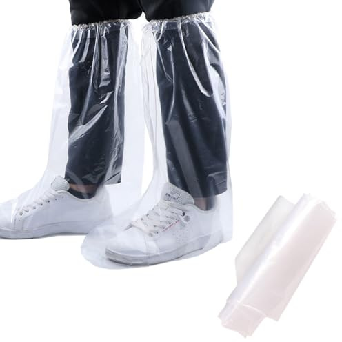 Fayemint 20 Pezzi Copriscarpe Impermeabile, Copriscarpe, Copriscarpe Antiscivolo, Adatto per la Protezione da Neve e Pioggia (Bianco)