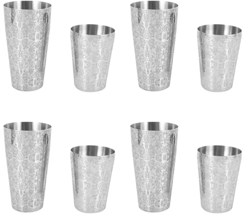 Remingtape Boston Shaker - Juego de 4 cocteleras de acero inoxidable 304, herramienta de barra de acero inoxidable, grabado , diseño Boston