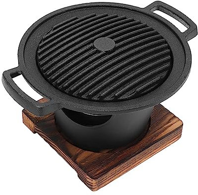Leapiture Barbecue Grill Smokeless Compact Charcoal Grill Mini BBQ Grill Barbecue Pan Small One Person for Home Outdoor Camping