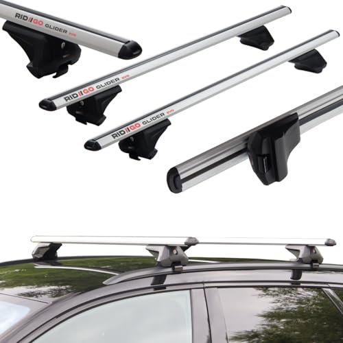 RIDIGO Dachträger für Ford Edge 2 II MK2 ab 2015 mit geschlossener (integrierter) Dachreling Silber