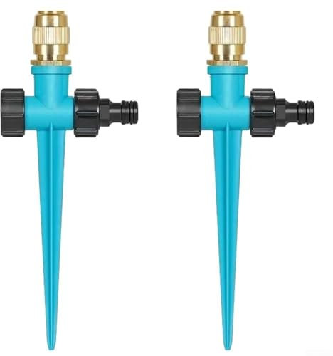 Impulse - Aspersores de jardín automáticos de 360° de metal - 1/2 cabezales de riego de jardín para plantas y flores, verduras