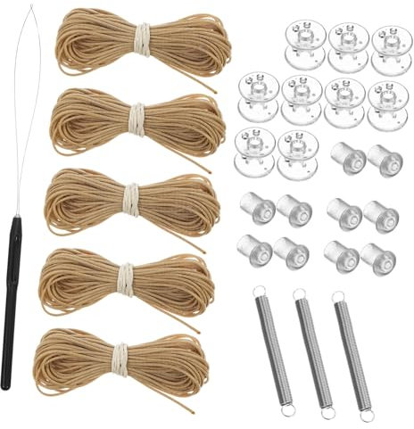 Luxshiny Rv Pleated Shade Repair Kit 5pcs Brown Honeycomb Blind Cord Hold down Pulley Window Shade Accessories for Camper and Rv Window Restringing