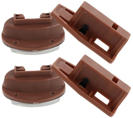 DEARMAMY 2 Sets Undermount Drawer Slides Stopper Kit Drawer Guides Track Stoppers Replacement Parts Easy Installation Plastic Furniture Accessories