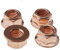 Tuercas de escape de coche Tuercas de cabeza de tuerca M8 Hex Copper Self Lock Herramientas (Paquete de 12)
