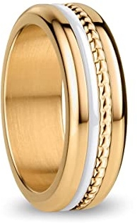 BERING Damen Ring in glänzendem gold - Arctic Symphony Collection aus Edelstahl - Kasai
