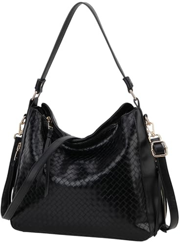 VX VONXURY Damen Handtasche mittelgroß veganes Leder Umhängetasche