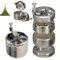 Premium Herb, Nut, and Spice Grinder – Hand Tool for Nutmeg, Ginger, Rock Salt & Peppercorn Crushing (Silver)
