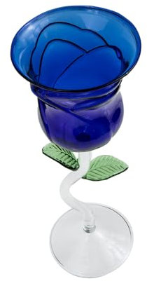 MAGICLULU Flower Wine Glass Decorative Shape Wine Goblet for Party Beverage Glass Flower Decorations for Party