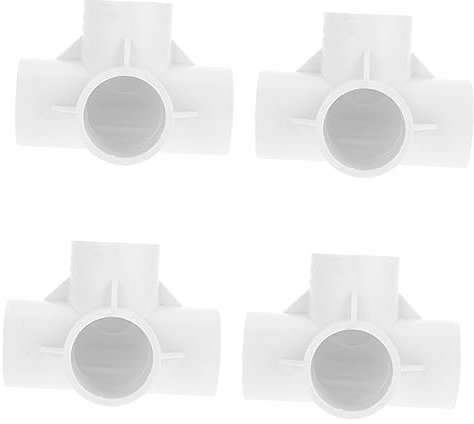 Yardwe 8 Pezzi Raccordi Angolari PVC per Tubazioni Connettori Resistenti per Impianti Idrici e Strutture PVC Facile Installazione e Durabilità