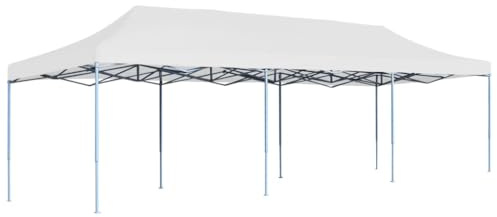 Pérgola Pop Up Tienda de campaña plegable para fiestas, 3 x 9 m, color blanco, para fiestas, eventos, festivales, jardines