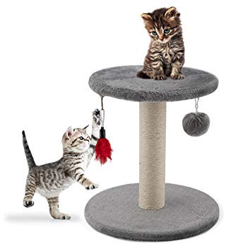 ADEPTNA Sturdy Durable Pet Cat Kitten Activity Centre for Playing, Relaxing and Sleeping – Cat Tree House Scratching Post and Climber