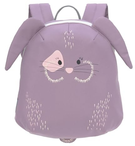 Lässig Piccolo zaino per bambini per la scuola materna con cinturino da 2 anni, 20 x 9 x 24 cm, 3,5 L, Viola (Bunny)