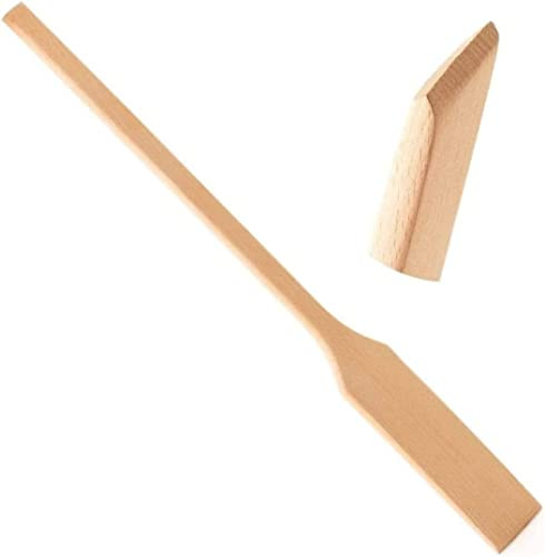 IBLAY Extra Long Wooden Spatula - 18 Inch Large Beech Wood Stirring Paddle Spoon for Cooking, Mixing, Brewing in Big Stock Pots - Long-Handled Flat Stir Paddles (spatula_18inch)