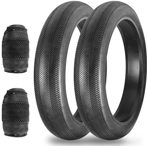 MEGHNA 2er-Pack 20x4.0 Zoll E-Bike Reifen Fat Tire Fahrradmäntel kompatibel Mountain Bike 4.0 Inch Electric Bike/Snow Bike