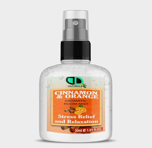 DD Teck Cinnamon and Orange Aromatic Room Spray | Air Freshener with Pure Orange & Cinnamon Essential Oil for Home, Car & Office, Long-lasting Fragrance, Smoke free, Non-Toxic, Pillow Mist Spray 30ml