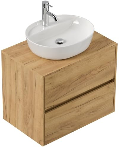 Magnolia Home Badmöbel Taifun 80cm mit ovalem Aufsatzwaschbecken