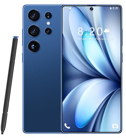 COTSRGT S25 Ultra Unlocked Mobile Phones, 16GB 1TB, 72MP 108MP AI Camera, 8000mAh, Dual SIM Smartphone, 5G/4G Android 14 Smart Phone, WiFi/GPS, Fingerprint/Face ID,Dark Blue-7.3 Inch