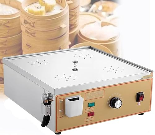 Macchina per la cottura a vapore per alimenti, scaldino elettrico per alimenti caldi, macchina per panini al vapore per la colazione, con temperatura 30-110 ℃/allarme ebollizione a secco (2 fori)