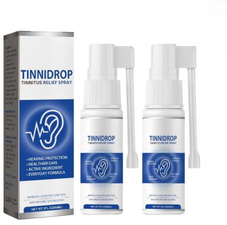 2 st Tinnitus Relief Spray, öronspray, rengöring av öronen, lindrar öronbesvär, främjar blodcirkulationen i öronen, känns uppfriskande och inte klibbig, är mild mot huden