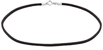 Elli Halskette Damen Choker Basic Trend mit Veloursleder Schwarz in 925 Sterling Silber