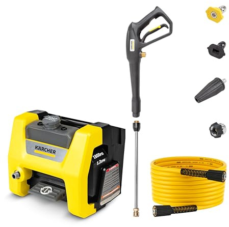 Kärcher - K1800PS Cube TruPressure Electric Pressure Washer - 1800 PSI / 2250 Max PSI Power Washer - With 3 Nozzles for Cleaning Cars, Siding, Driveways, Fencing, & More - 1.2 GPM