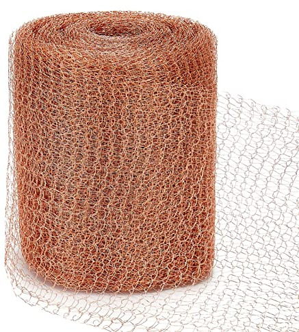 Kupferband Gegen Schnecken Hochbeet, Kupfernetz Schneckenzaun Schneckenkragen Robust, Kupferdraht Gartennetze für Garten, Schneckenbarriere, Nacktschnecken, Mäuse Mader Abwehr(6m)