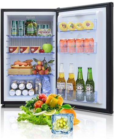 SMETA 2 Way Camping Fridge, 12V Fridge for Campervan, Car, Caravan 50L | Lockable, Van, RV, Office, Dorm, Hotel Reversible Door|Black