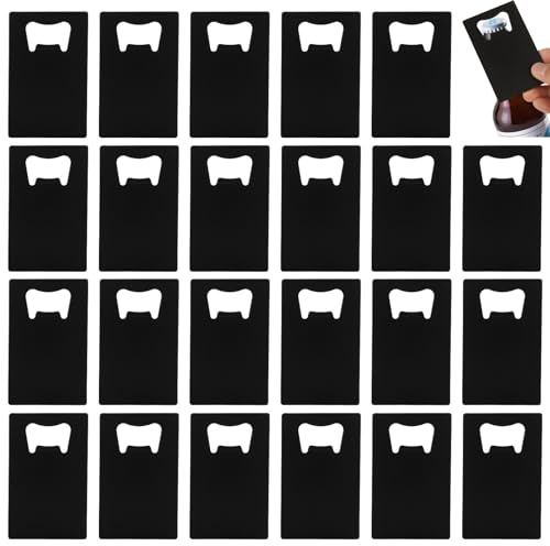 CYEAH 60 Pieces Credit Card Bottle Opener, Metal Poker Groomsmen Wallet Size Bottle Openers, Beer Wine Stainless Steel Bottles Opener for Wallet Pocket Party Wedding Favor