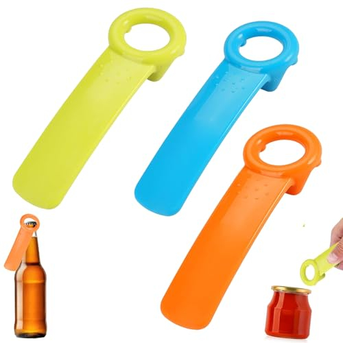 3 Stück Deckelöffner Glasöffner Mühelos Glasdeckelöffner Manuell Konservenglasöffner für Ältere Menschen Kinder Frauen Schwache Hände
