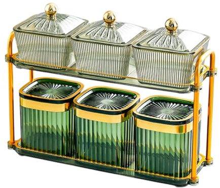 SiaBiced 6 Section Serving Platter for Appetizers And Snacks at Home Gatherings, green