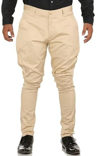 Trendy Jodhpur Breeches for Men Stylish Flared Pants Ethnic Wear with a Modern Twist Comfortable Cotton Lycra Balloon Pants (US, Numeric, 38, Regular, Regular, Cream)