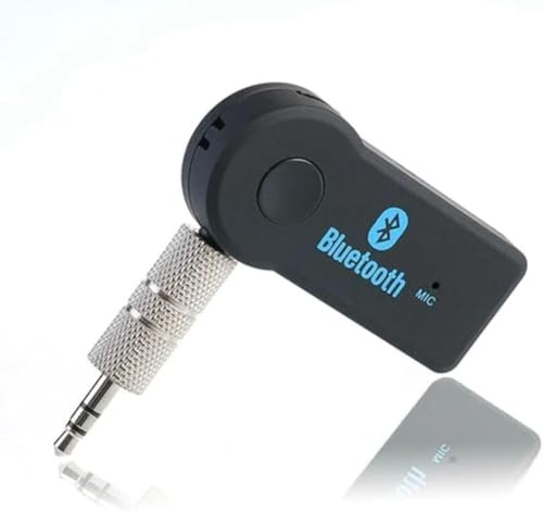 Adaptador de receptor AUX Bluetooth de 3,5 mm para coche, cancelación de ruido, 3,5 mm, dientes azules auxiliares, receptor de llamadas manos libres y transmisión de música, altavoces, auriculares con
