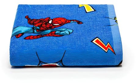 Caleffi Asciugamano SpidermanPower Bambino 50x80 cm Blu in Spugna di Cotone 320 g/m²