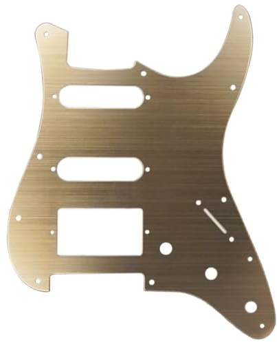 Metall 11-Loch SSH Gitarre Pickguard Scratch Plate für Strat E-Gitarre, Aluminium Ersatzschutz mit 11 Löchern, kompatibel mit Fender für STRATOCASTER Style - Silber