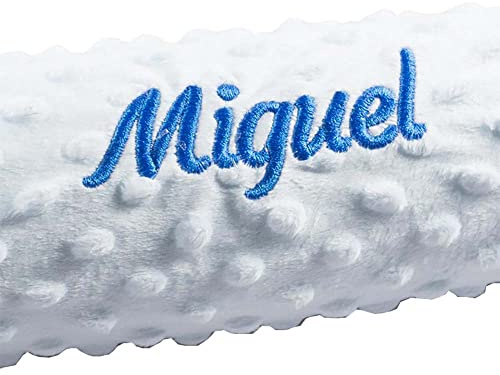 CALLE DEL REGALO Cojín antivuelco Azul para bebé Bordado con Nombre