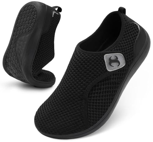 Wide Toe Box Shoes for Men Comfortable Walking Shoes Diabetic Neuropathy Swollen Feet Orthopedic Recovery Slippers Breathable Barefoot Non Slip Men's Indoor Outdoor Summer Spring Fall Shoes Size 11