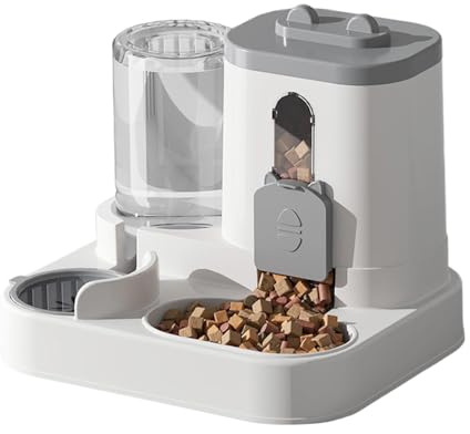 Dispensador Automático de Comida para Perros - y Bebedero 2 en 1 para Gatos - Estación De Alimentación Y Bebedero para Perros Pequeños Medianos Cachorros En Interior para Hogar