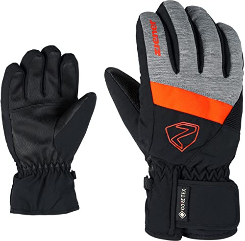 Ziener Jungen LEIF GTX Junior Ski-Handschuhe/Wintersport | Wasserdicht, Atmungsaktiv, Dark Melange.Black, 3