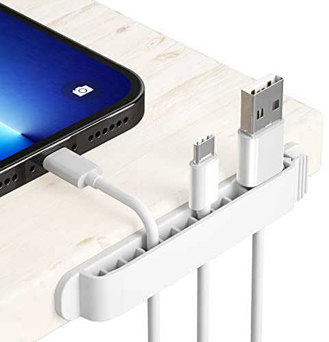 PZOZ Cable Clips Cable Tidy Wire Holder Desk Management Organiser | Cable Cord Holder, Self Adhesive, Desk Wire Tidy, For Phone Charging Cable, Home Office,3 Pack